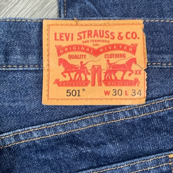 Levi’s 501 Rigid Medium Wash Jeans size 30 - Picture 4 of 10